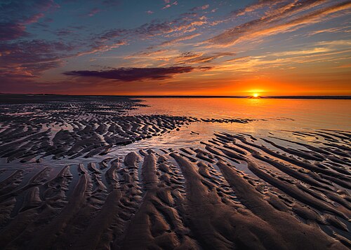 Stephan Sprinz – Sandrippel im Sonnenuntergang auf Norderney