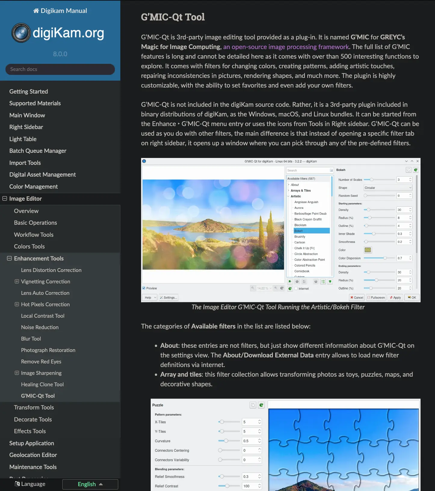 The G&rsquo;MIC-Qt tool section of the documentation