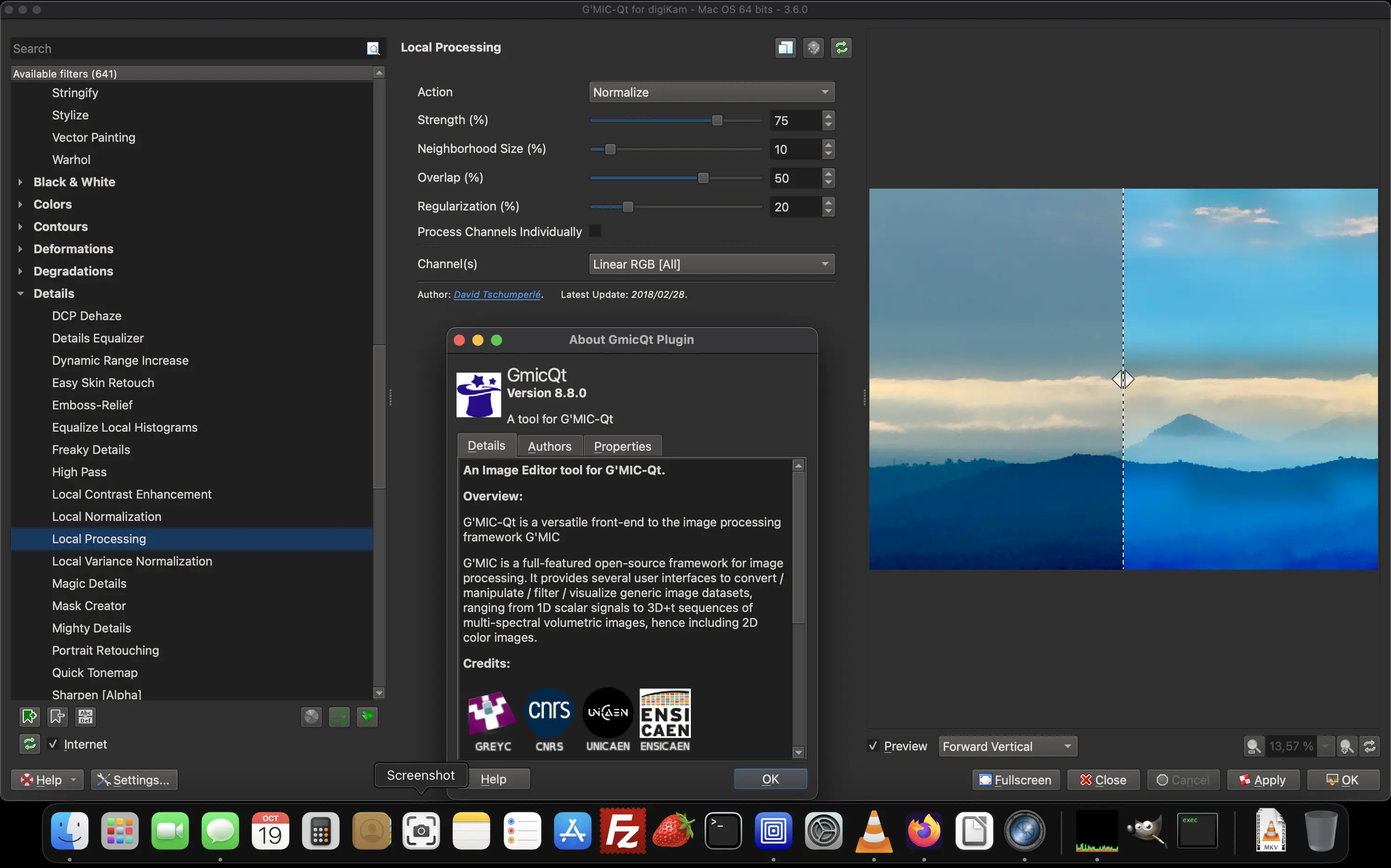 G&rsquo;MIC-Qt plugin in digiKam 8.8.0